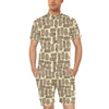 Tiki Brown Mask Print Men's Romper