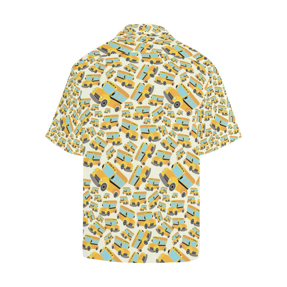 School Bus Print Design LKS301 Men's Hawaiian Shirt