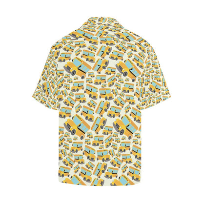 School Bus Print Design LKS301 Men's Hawaiian Shirt