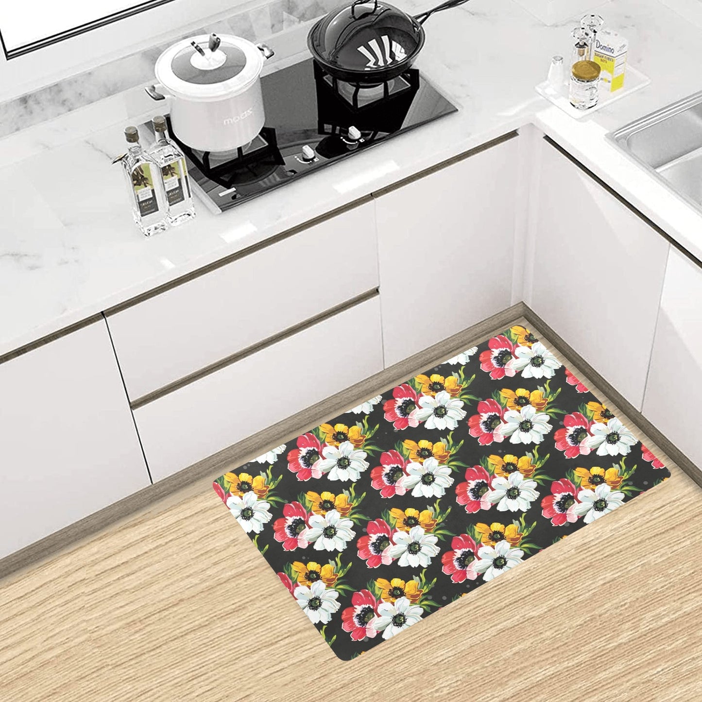 Anemone Pattern Print Design AM07 Kitchen Mat