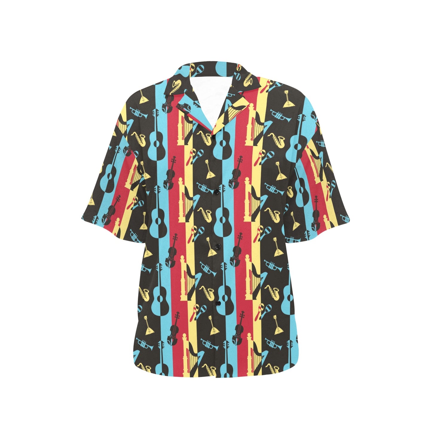 Jazz Pattern Print Design 02 Women's Hawaiian Shirt