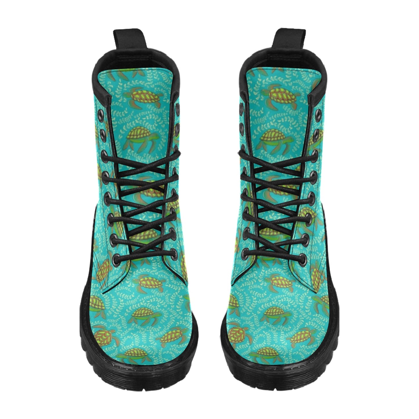 Sea Turtle Pattern Print Design T010 Women's Boots