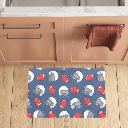 American Football Helmet Design Pattern Kitchen Mat