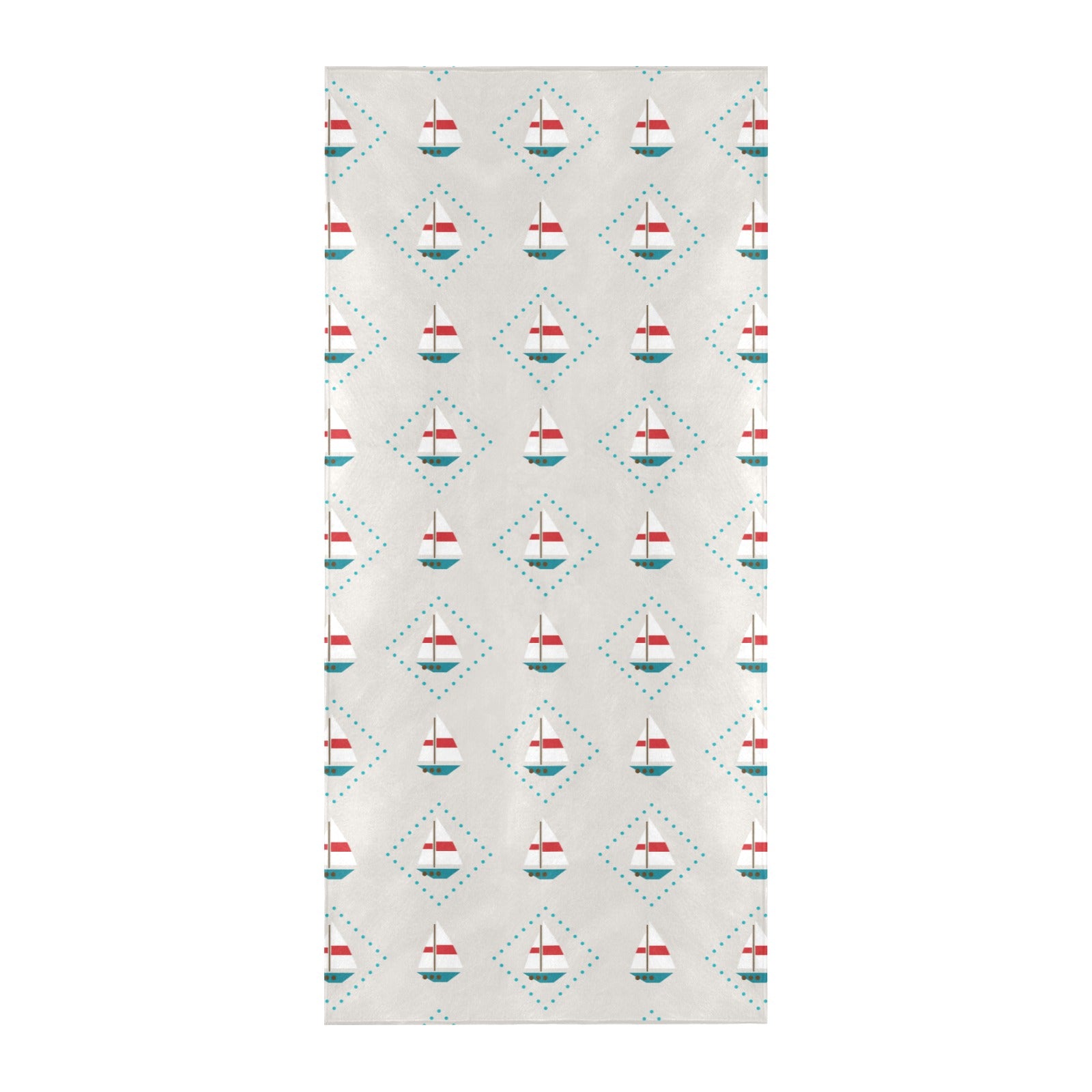 Sailboat Print Design LKS301 Beach Towel 32" x 71"