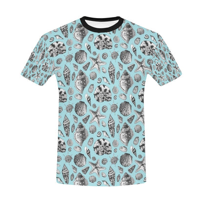 Seashell Beach Print Design LKS302 Men's All Over Print T-shirt