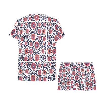 Suzani Print Design LKS304 Women's Short Pajama Set