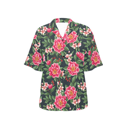 Summer Floral Pattern Print Design SF06 Women's Hawaiian Shirt