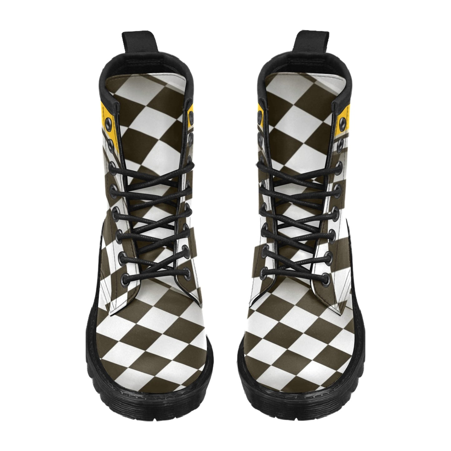 Checkered Flag Racing Style Women's Boots