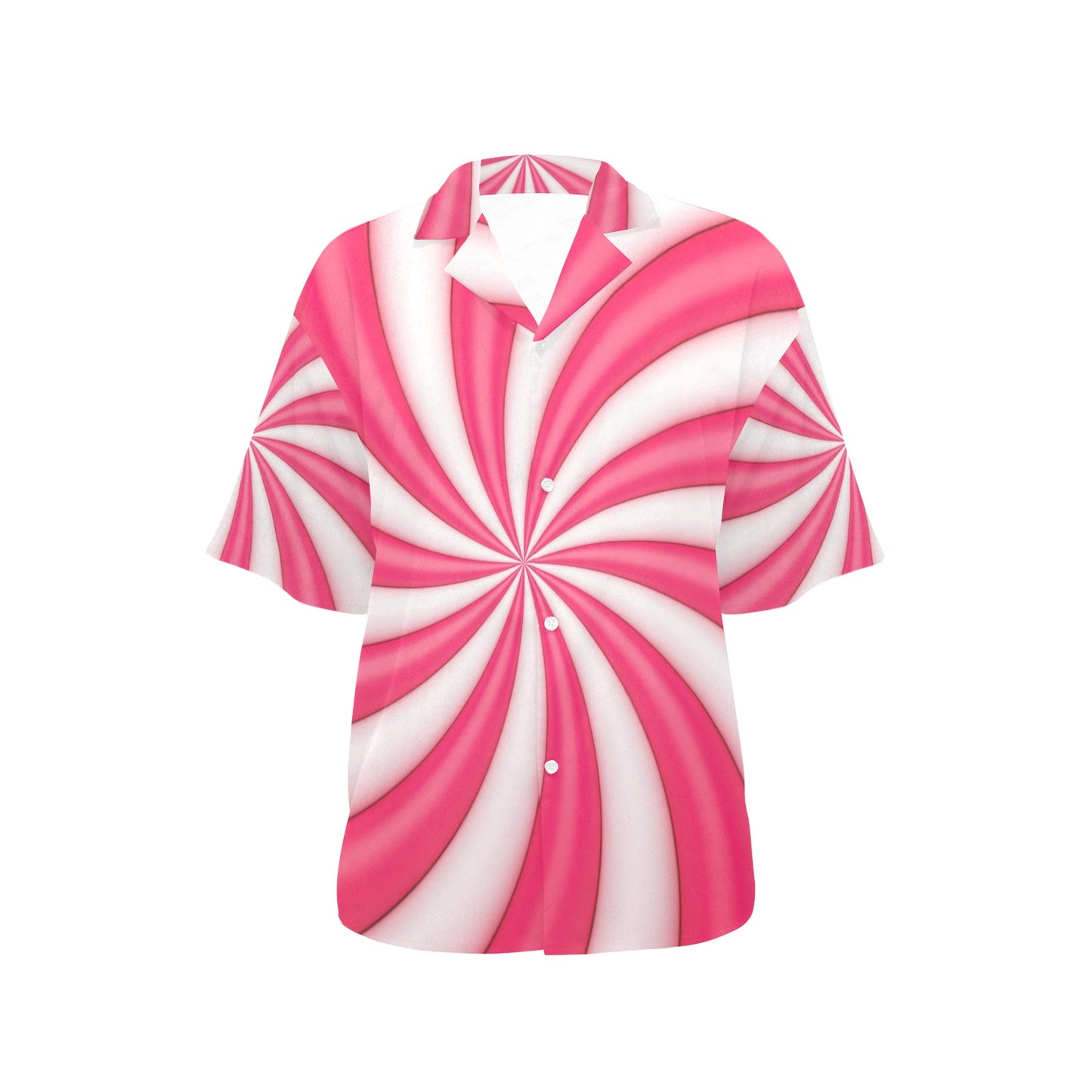 Vortex Twist Swirl Candy Print Women's Hawaiian Shirt