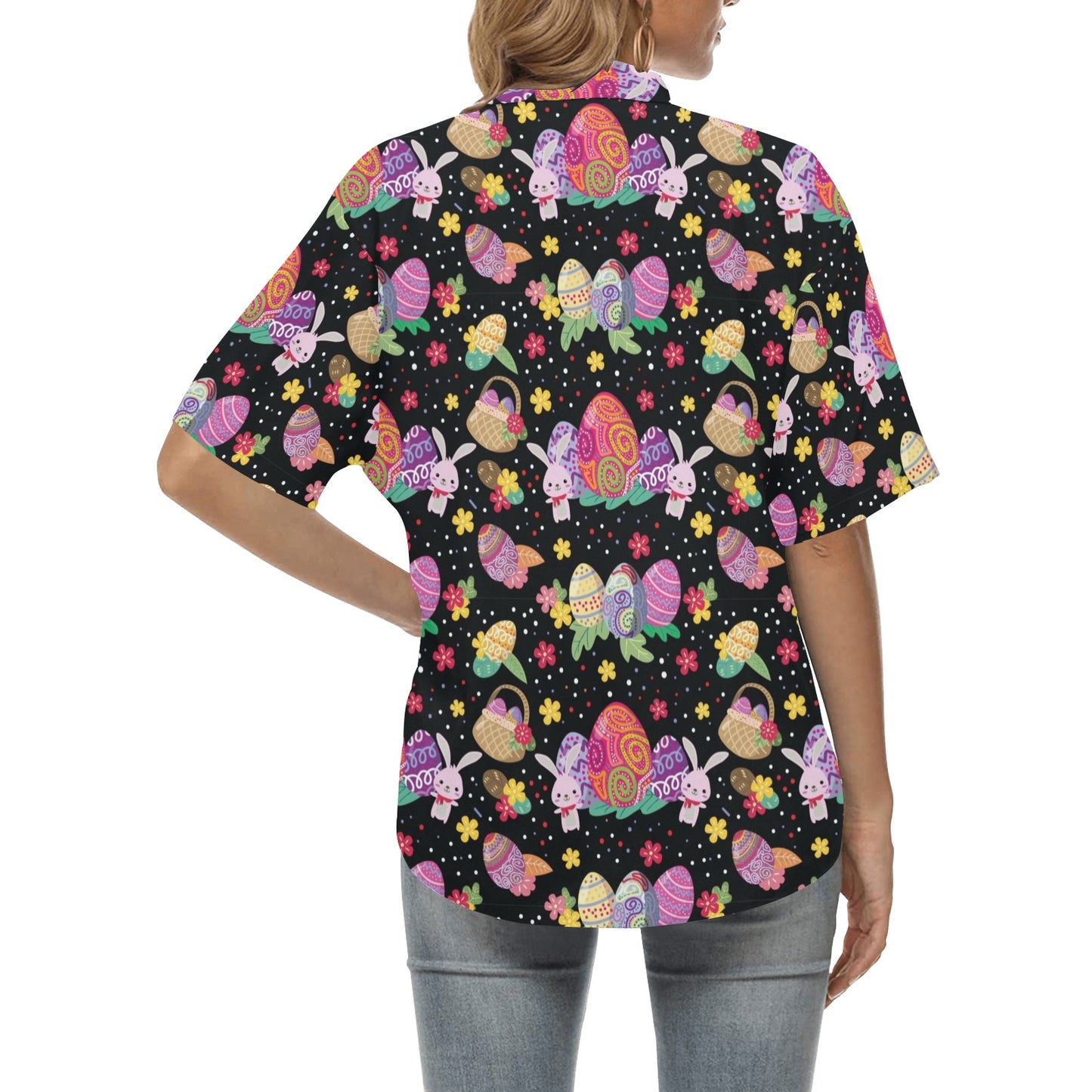 Easter Eggs Pattern Print Design RB06 Women's Hawaiian Shirt