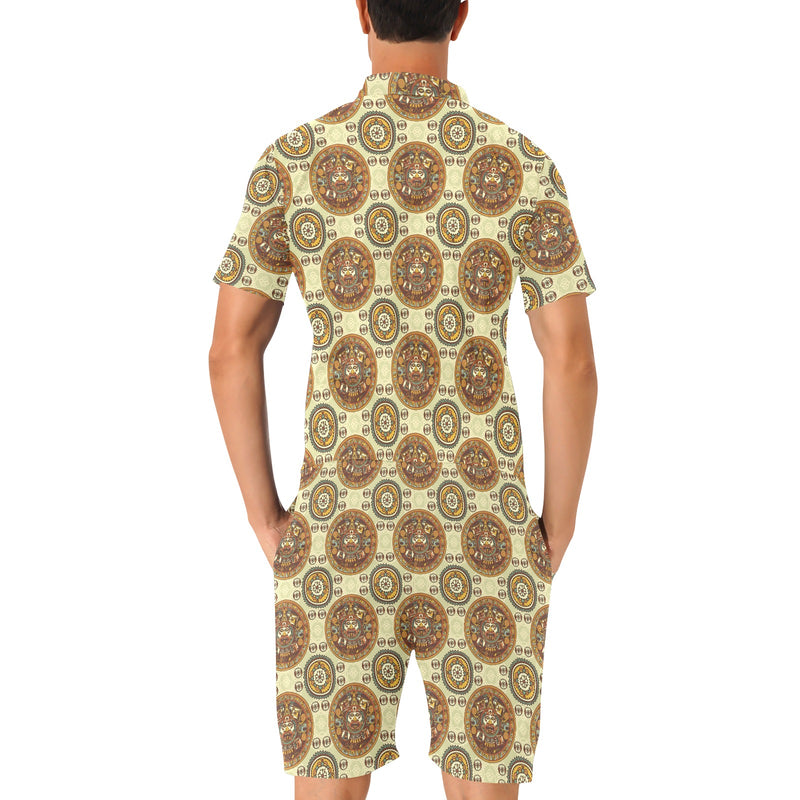 Calendar Aztec Themed Print Pattern Men's Romper