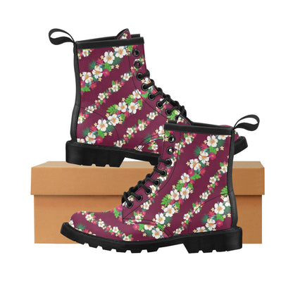 Hawaiian Themed Pattern Print Design H06 Women's Boots