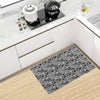 Skull Tattoo Design Print Kitchen Mat