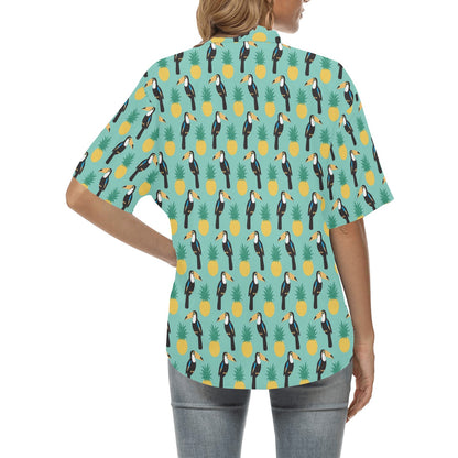 Toucan Print Design LKS301 Women's Hawaiian Shirt