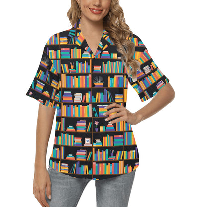 Book Pattern Print Design 05 Women's Hawaiian Shirt