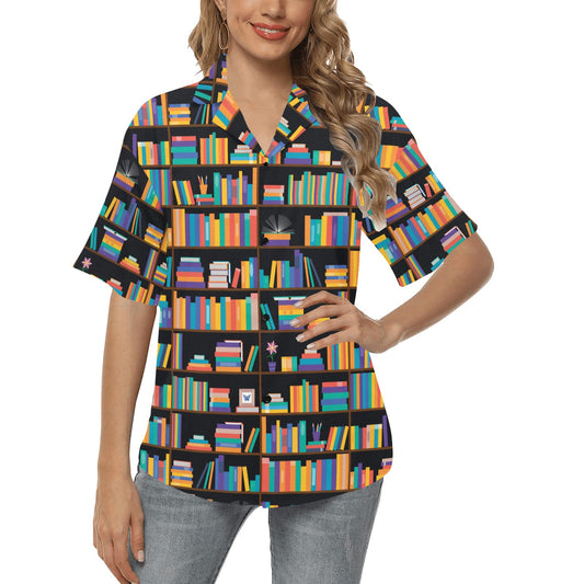 Book Pattern Print Design 05 Women's Hawaiian Shirt