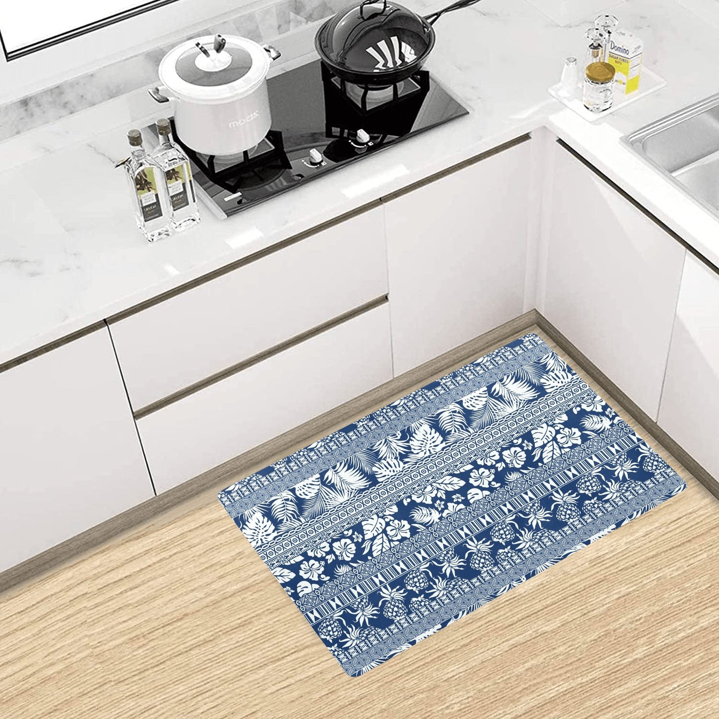 Hawaiian Themed Pattern Print Design H020 Kitchen Mat