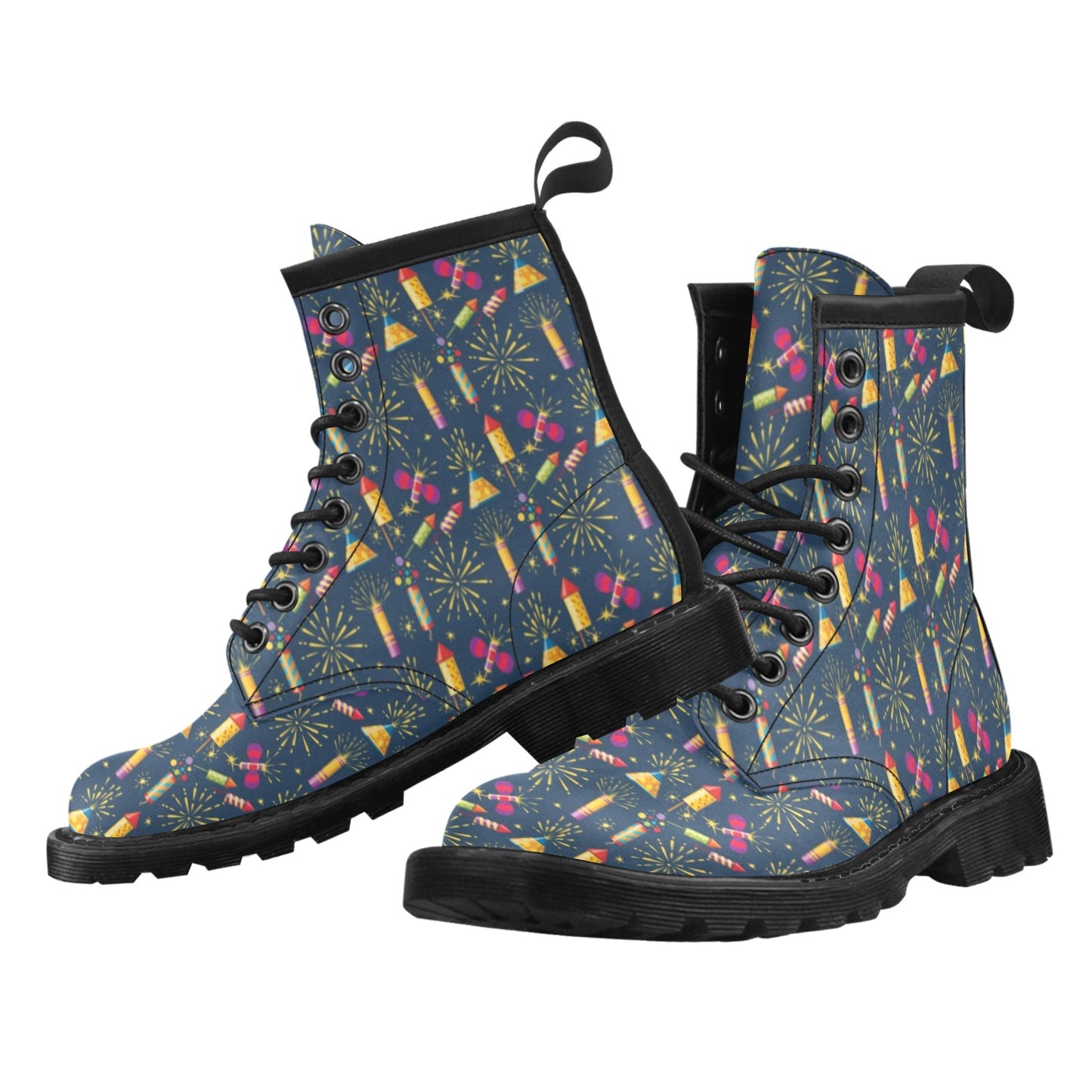 Firework Sparkling Rockets Print Design LKS306 Women's Boots