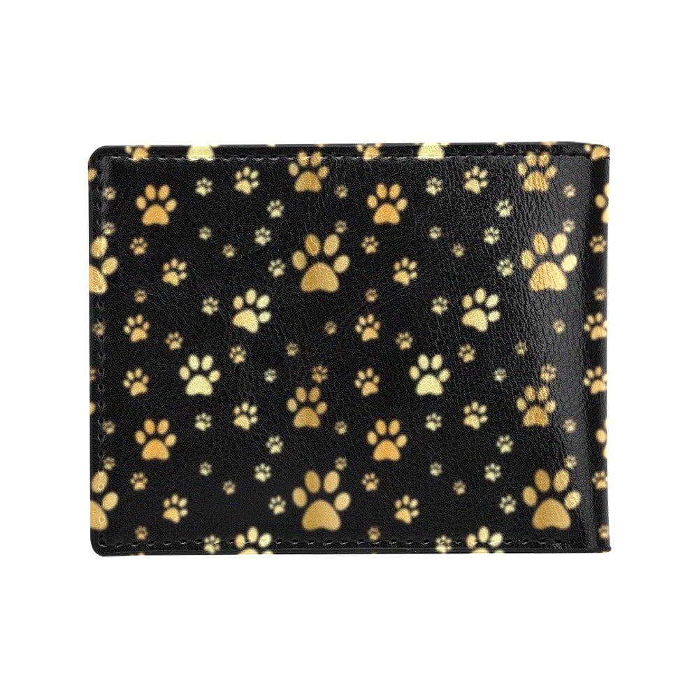 Paw Gold Print Men's ID Card Wallet