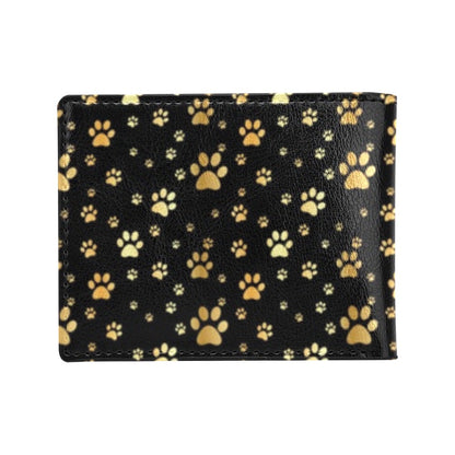 Paw Gold Print Men's ID Card Wallet