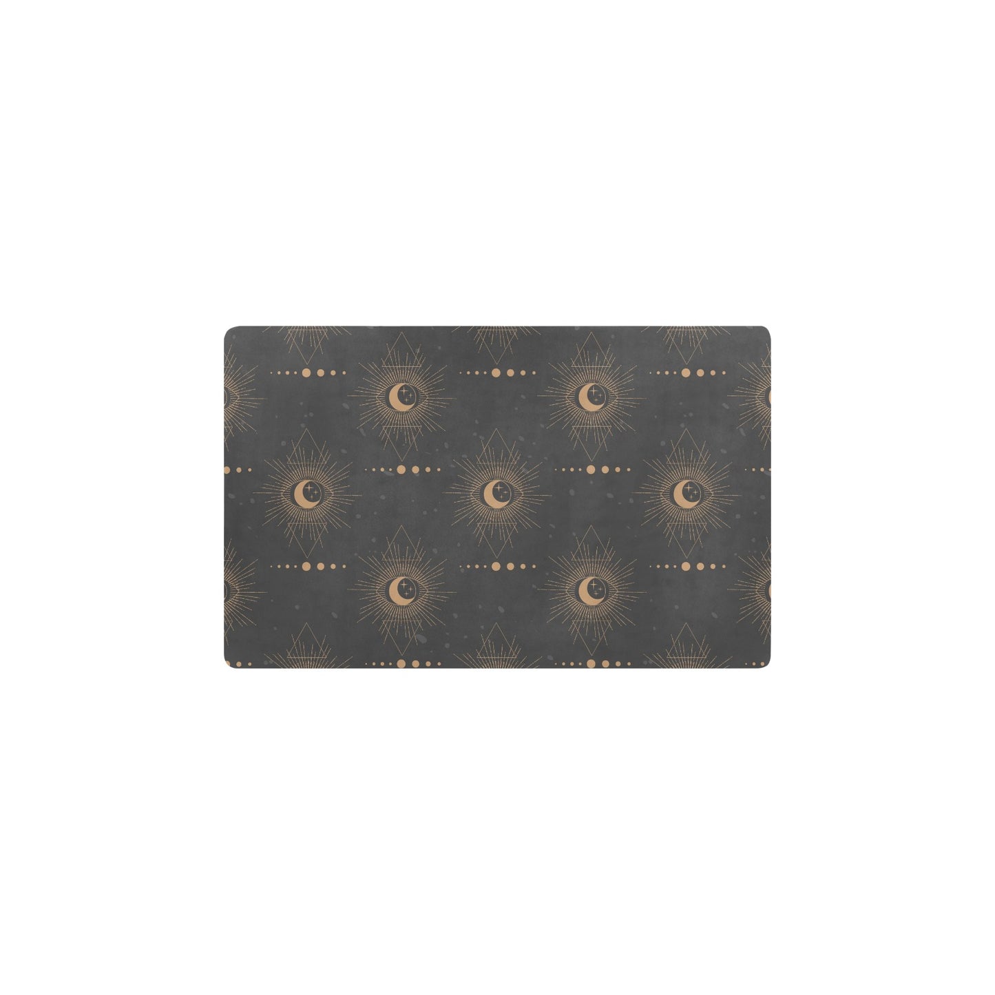 Moon Boho Pattern Print Design 02 Kitchen Mat