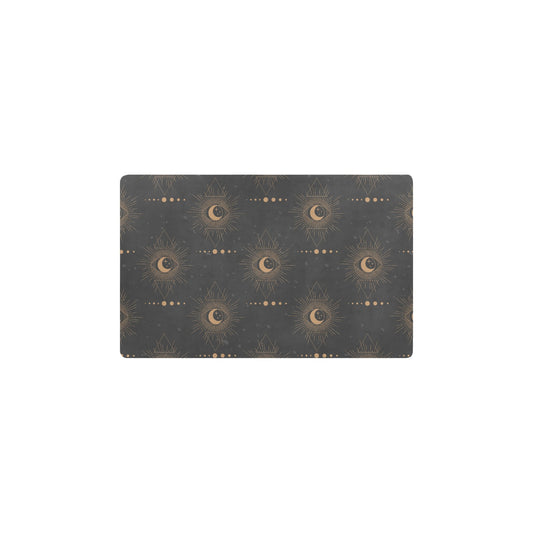 Moon Boho Pattern Print Design 02 Kitchen Mat