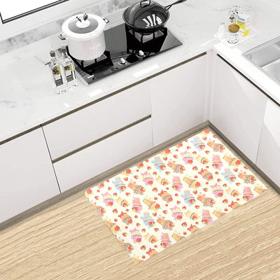 Cupcakes Strawberry Cherry Print Kitchen Mat