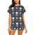 Skull Print Design LKS305 Women's Short Pajama Set