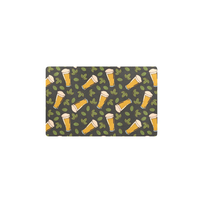 Beer Iris Pattern Print Design 02 Kitchen Mat