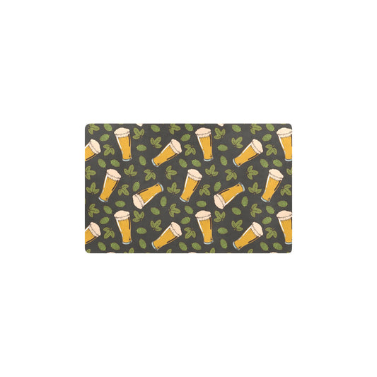 Beer Iris Pattern Print Design 02 Kitchen Mat