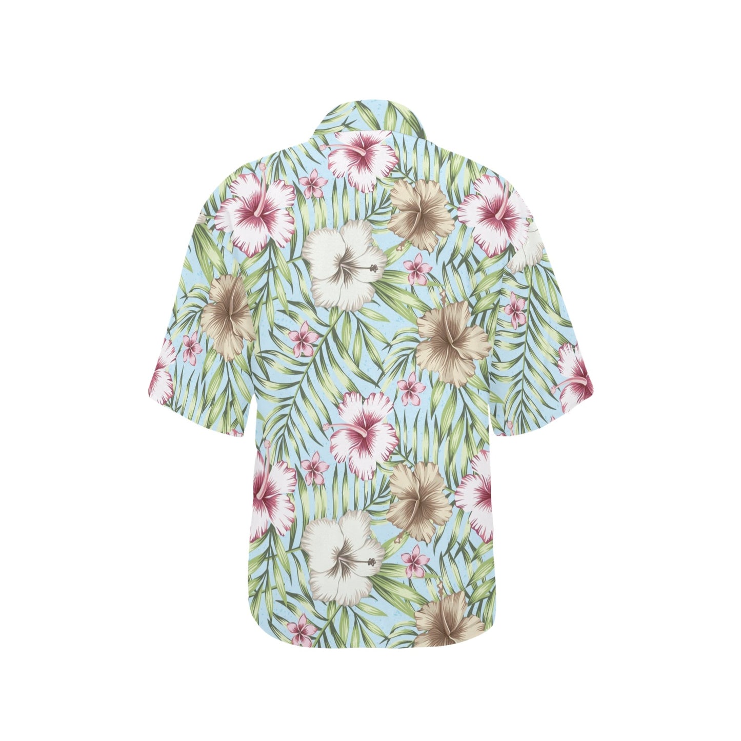 Tropical Flower Pattern Print Design TF05 Women's Hawaiian Shirt