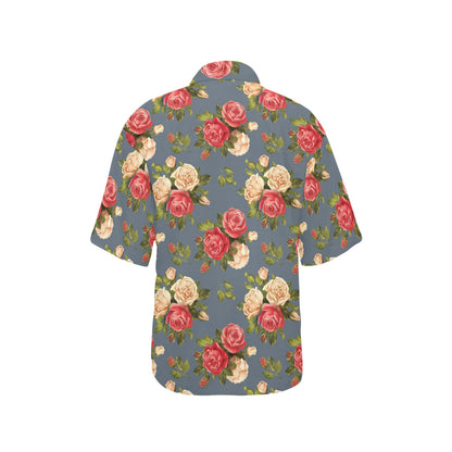 Rose Pattern Print Design RO017 Women's Hawaiian Shirt