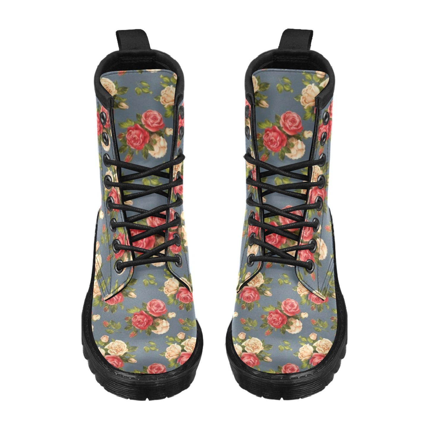 Rose Pattern Print Design RO017 Women's Boots