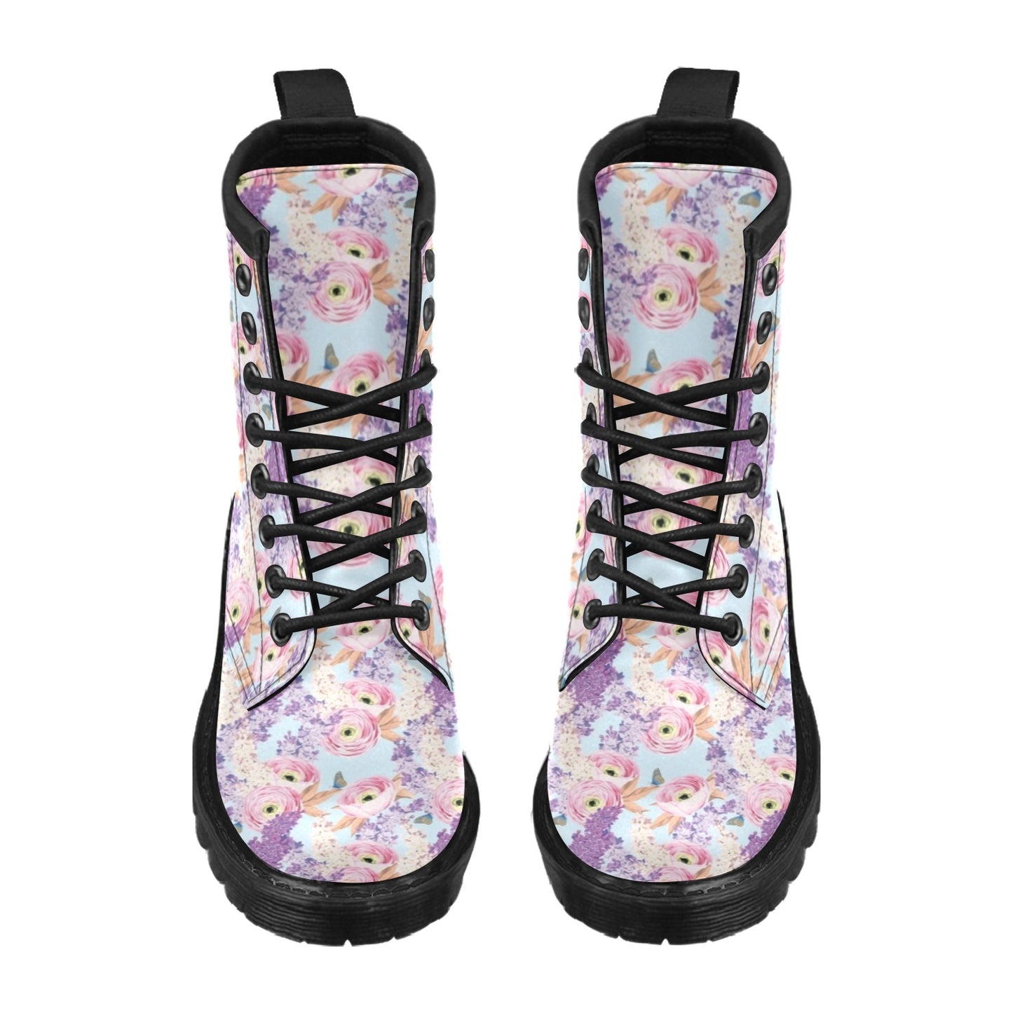 Lilac Pattern Print Design LI03 Women's Boots