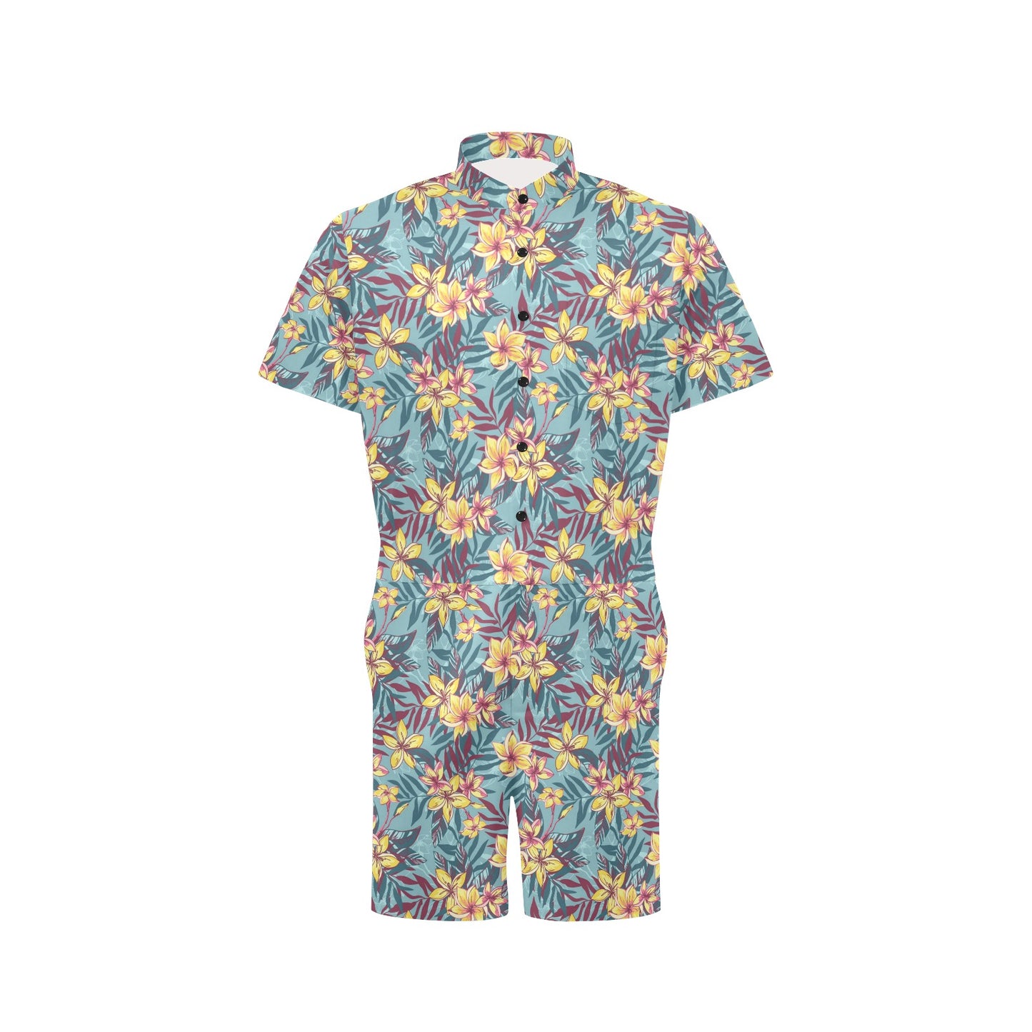 Summer Floral Print Design LKS304 Men's Romper