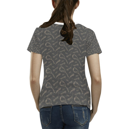 Steak Print Design LKS302 Women's  T-shirt