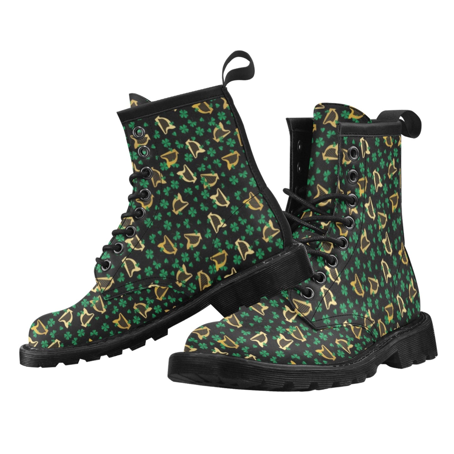 Harp Print Design LKS402 Women's Boots