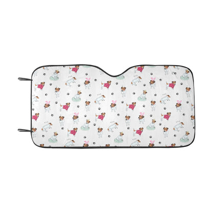 Russell Terriers Print Design LKS308 Car front Windshield Sun Shade