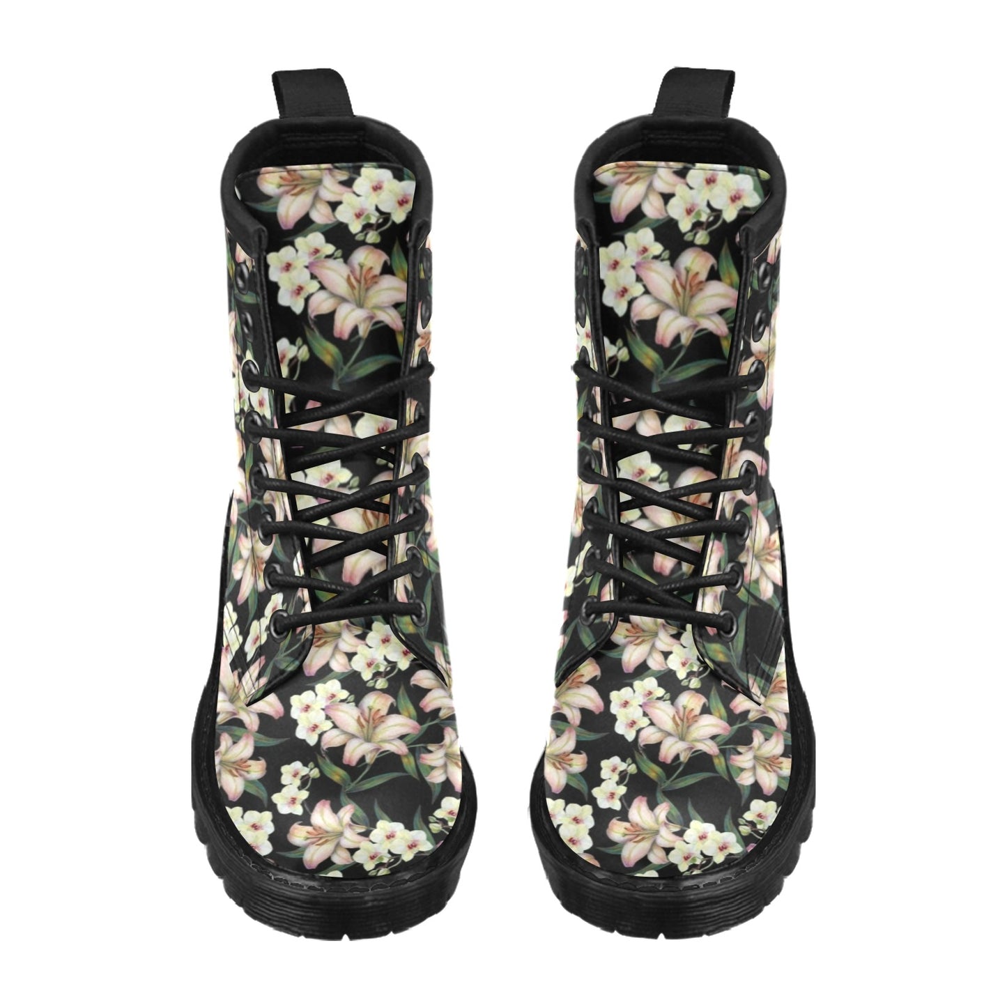 Lily Pattern Print Design LY03 Women's Boots