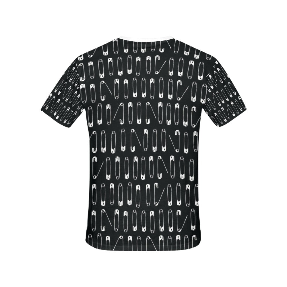 Safety Pin Print Design LKS302 Women's  T-shirt