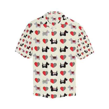 Scottish Terriers Print Design LKS3010 Men's Hawaiian Shirt