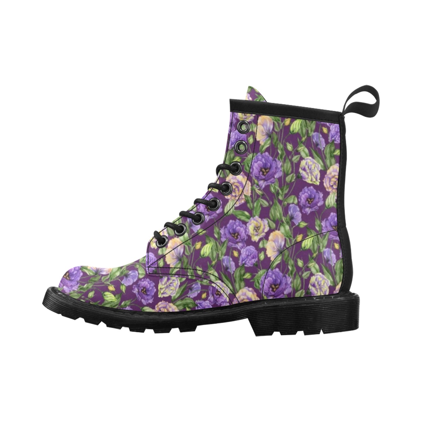 Lisianthus Pattern Print Design LT03 Women's Boots