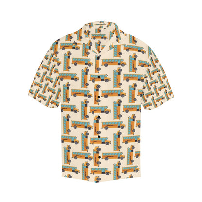 School Bus Print Design LKS305 Men's Hawaiian Shirt