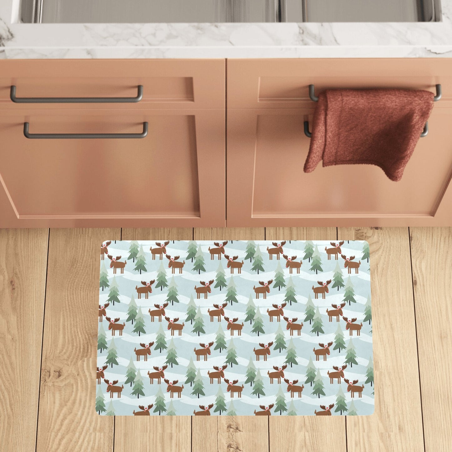 Moose Print Design LKS402 Kitchen Mat