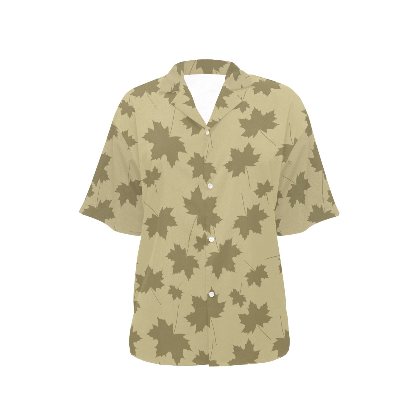 Maple Leaf Pattern Print Design 01 Women's Hawaiian Shirt