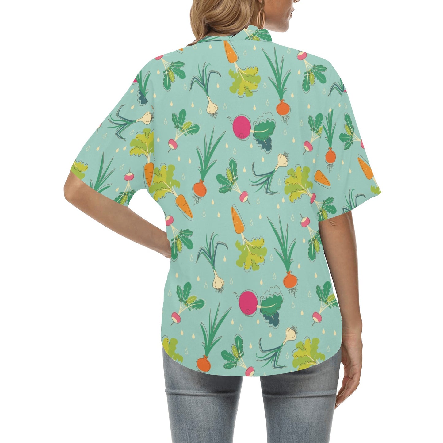 Radish Pattern Print Design A01 Women's Hawaiian Shirt