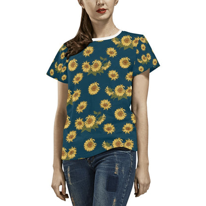 Sunflower Print Design LKS305 Women's  T-shirt