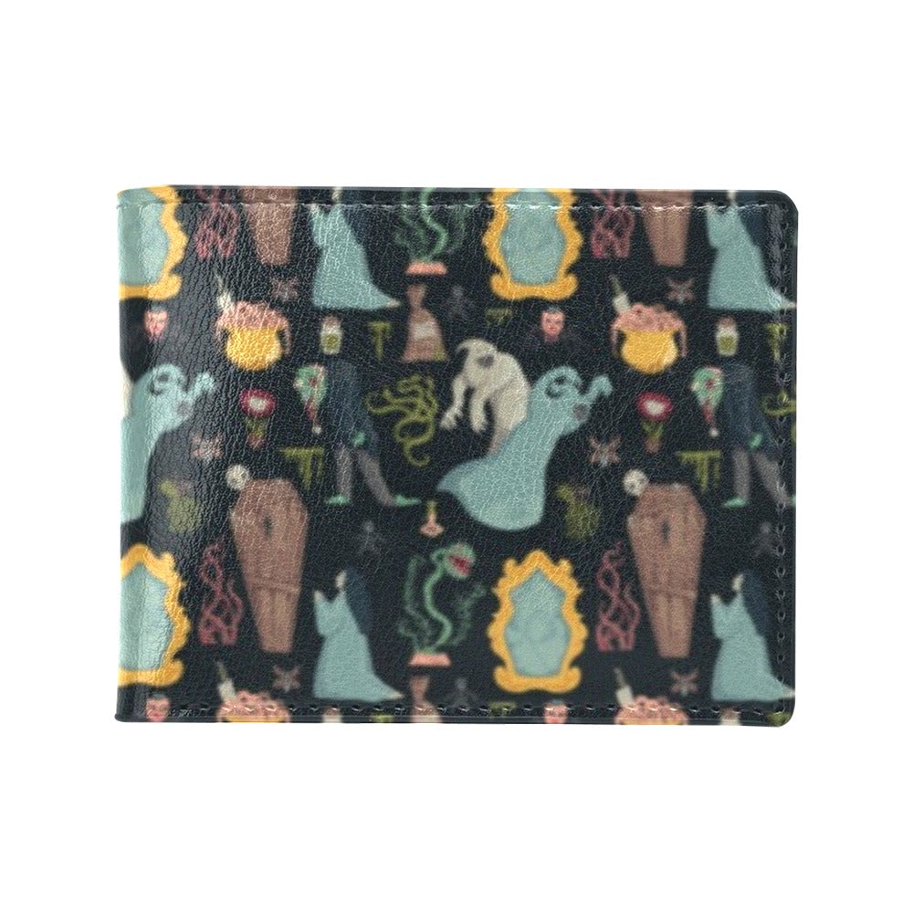 Creepy Print Design LKS303 Men's ID Card Wallet