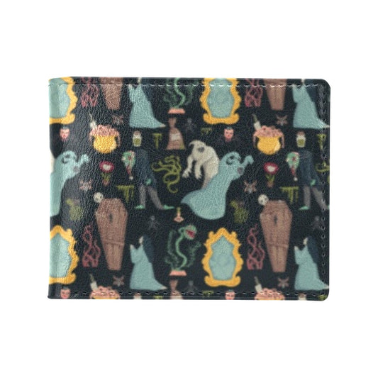 Creepy Print Design LKS303 Men's ID Card Wallet