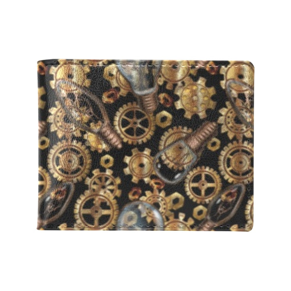 Steampunk Lightbulb Print Design LKS304 Men's ID Card Wallet